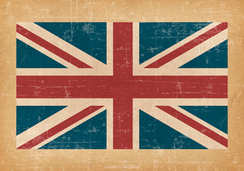 British Flag On Grunge Background - Kostenloses vector #426549